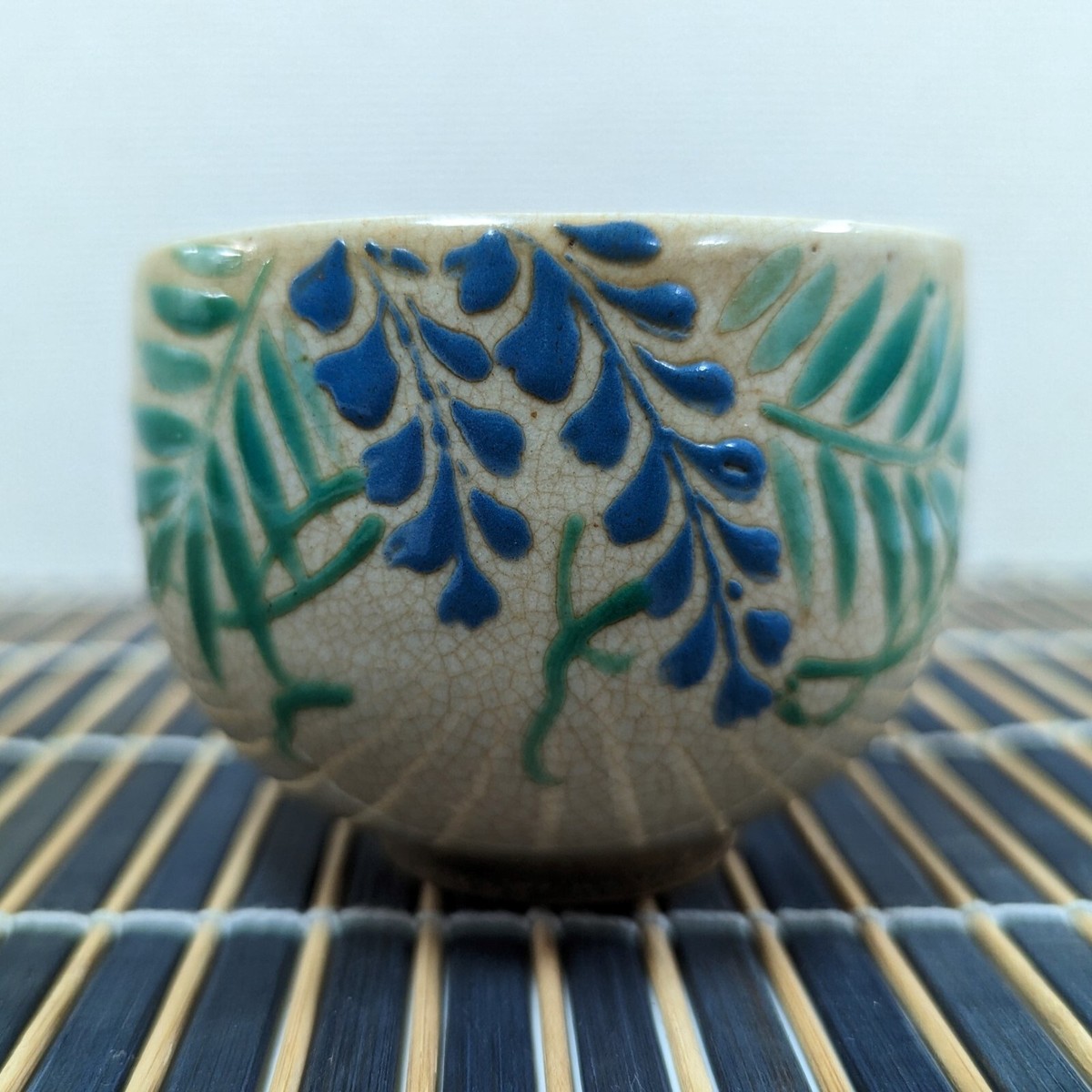 Antique Japanese Urano Kenya 浦野乾哉 Ceramic Tea Bowl Ko-Kiyomizu