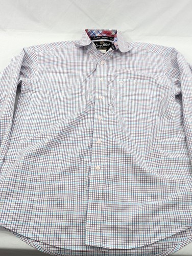 Wrangler George Straight Long Sleeve Button Shirt Men's M Blue Teal Plaid - Picture 3 of 9