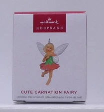 2024 Hallmark ~ CUTE CARNATION FAIRY ~ Miniature ~  NIB ~ Ships FREE