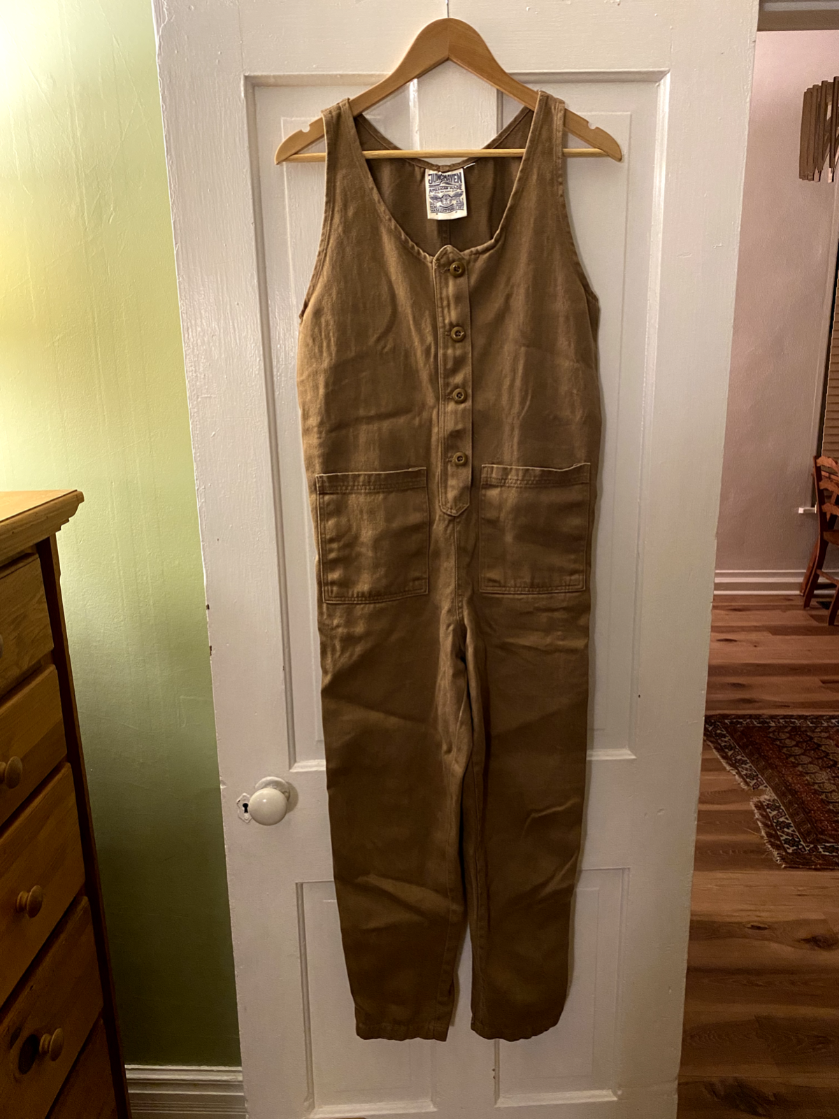 Jungmaven Jumpsuit Romper Hemp Button Front Jumper Women's Medium - Made in USA!-image