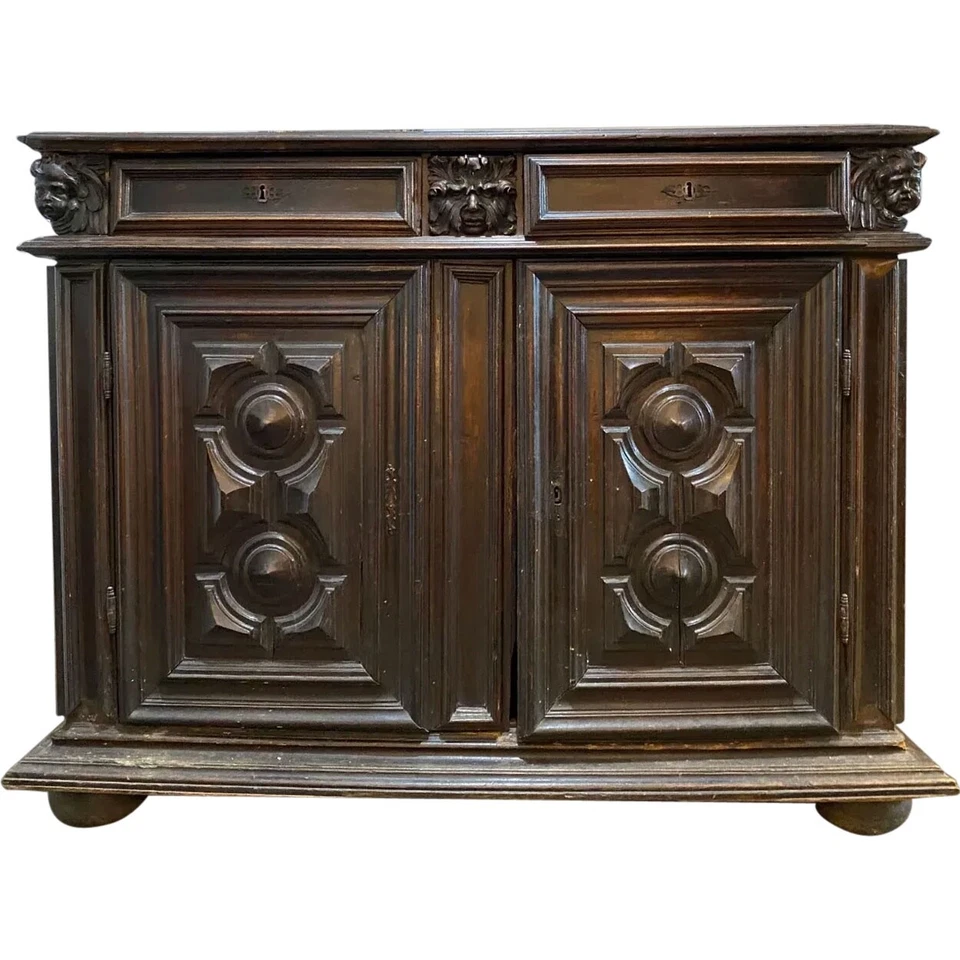 Антикварный французский барочный ореховый буфетный сервант около 1760 г. - Изображение 3 из 4