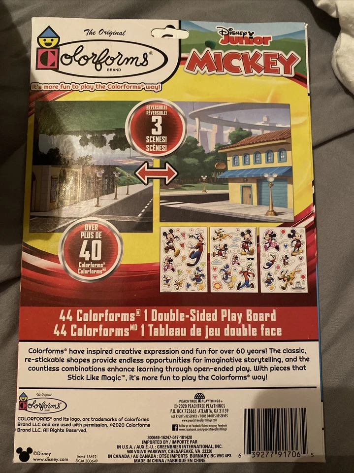 Colorforms Disney Junior Mickey Mouse Reusable Sticker Story Adventure New - Image 2 of 3