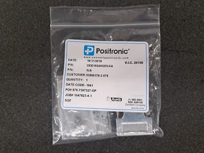 New, Positronic, ODD15S00GE0/AA, D-Sub High Density Connectors D-Sub Female Conn