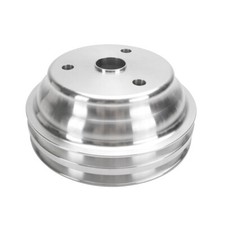 Small Block Chevy Lwp Aluminum Double Groove Crankshaft Lower Pulley Sbc 283 350 Small Block Chevy Lwp Aluminum Double Groove Crankshaft Lower Pulley Sbc 283 350