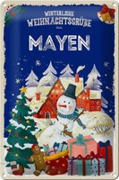 Blechschild WeihnachtsgrüßE Mayen Geschenk Fest Deko Schild Tin Sign 20X30 Cm