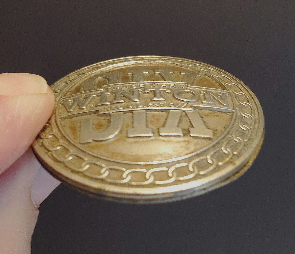 Original WINTON SIX German Silver Radiator Badge Emblem 191624 RARE