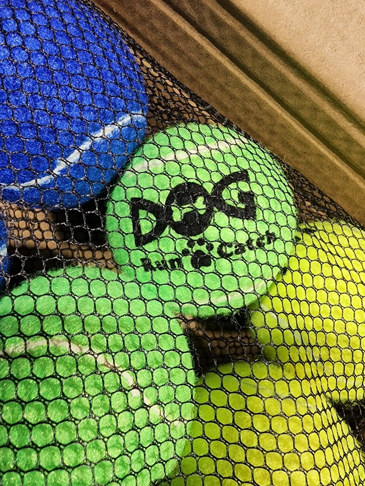 Dog Run & Catch Pet Tennis Balls Pack of 12, 2.5 inch multiple colored balls. - Image 2 of 4