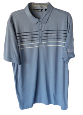 Travis Mathew Blue Pure Performance Toyota Financial Polo Shirt XL NWT
