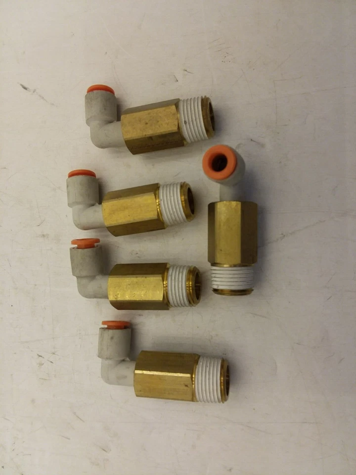 SMC KQ2W07-36S EXTENDED MALE ELBOW 3/8" NPT 1/4" OD TUBE LOT OF 5 NNB - Image 2 of 4