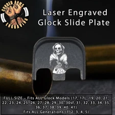 Playing W/ Death  -Glock Rear Slide Plate Back Plate for Full Sized GlocksGen1-5