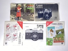 Vintage 35mm Film Camera paper manual lot Canon SLR AE1