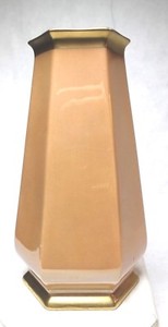 Antique English Vase / Iridescent Gold Glaze / Deco Design