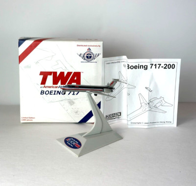 Boeing 717 TWA American Airlines Airplane Dragon Wings 1:400