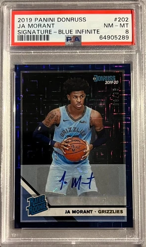 2019-20 Panini Donruss #6/35 Auto Blue Infinite Rookie #202 Ja Morant (RC)