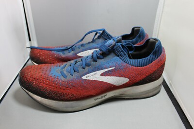 Brooks Levitate Men's 14 Red Blue Silver Comfort Running