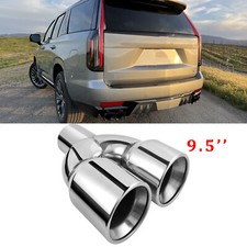 2.5"In 3.5"Outlet 9.5" L Dual Exhaust Tip Exhaust Pipe Tip For Cadillac Escalade