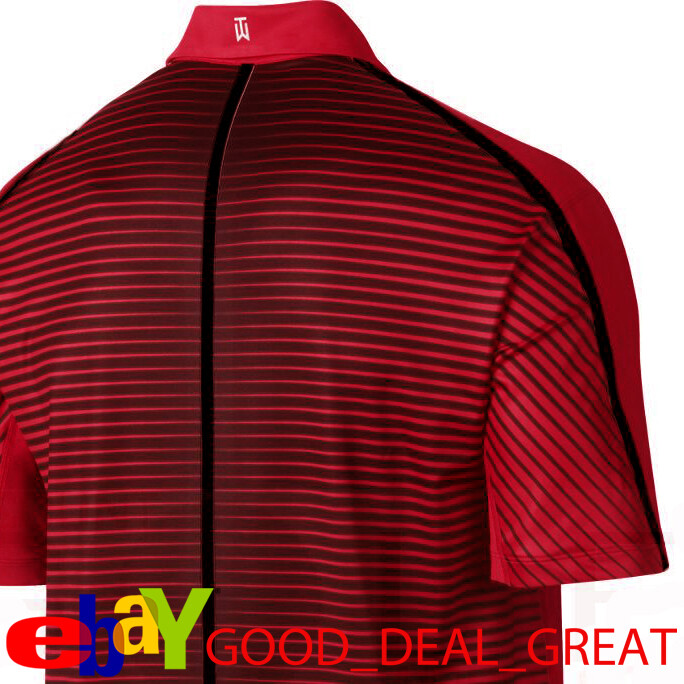Nike Tiger Woods Stripe Polo Shirt 585786-680 *Extremely