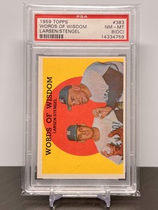 Don Larsen Casey Stengel 1959 Topps Words Of Wisdom 383 Psa 8 New York Yankees Ebay