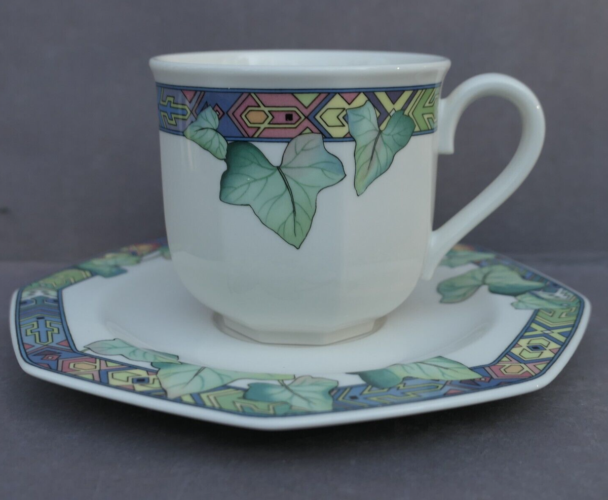 Villeroy & Boch - PASADENA Kaffeetasse mit Untertasse Vitro Porzellan mit  Efeu | eBay