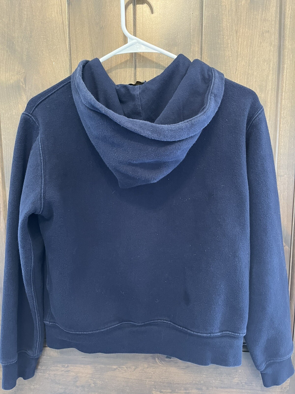 POLO RALPH LAUREN ragazzo L (14 16) blu navy full zip cappuccio rosso pony