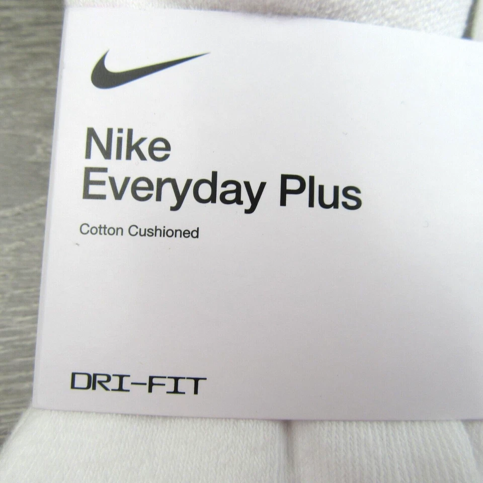 Nike Everyday Plus Ankle Socks White (6 Pack) Womens 6-10 / Youth 5Y-7Y NEW - Image 3 of 4