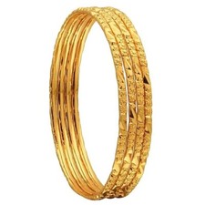 Women Gold Plated Copper Traditional Bangle Set Bangles for Women and Girls