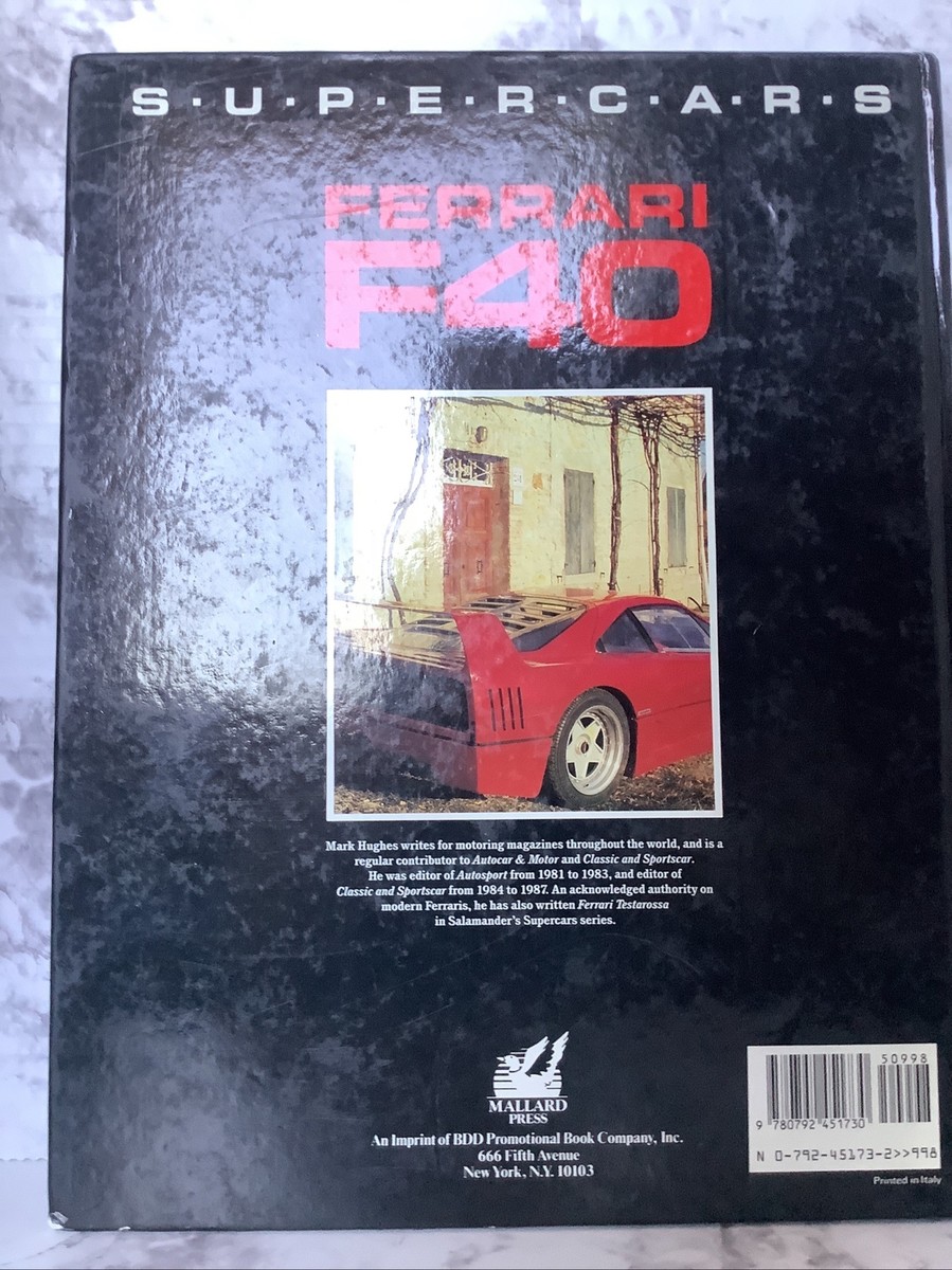 【希少本】ferrari F40 MARK　HUGHES Ferrari F40 (Supercars): Hughes, Mark: 9780792451730: Amazon