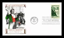 DARTMOUTH COLLEGE HANOVER NEW HAMPSHIRE DANIEL WEBSTER 1969 FDC JACKSON CACHET U