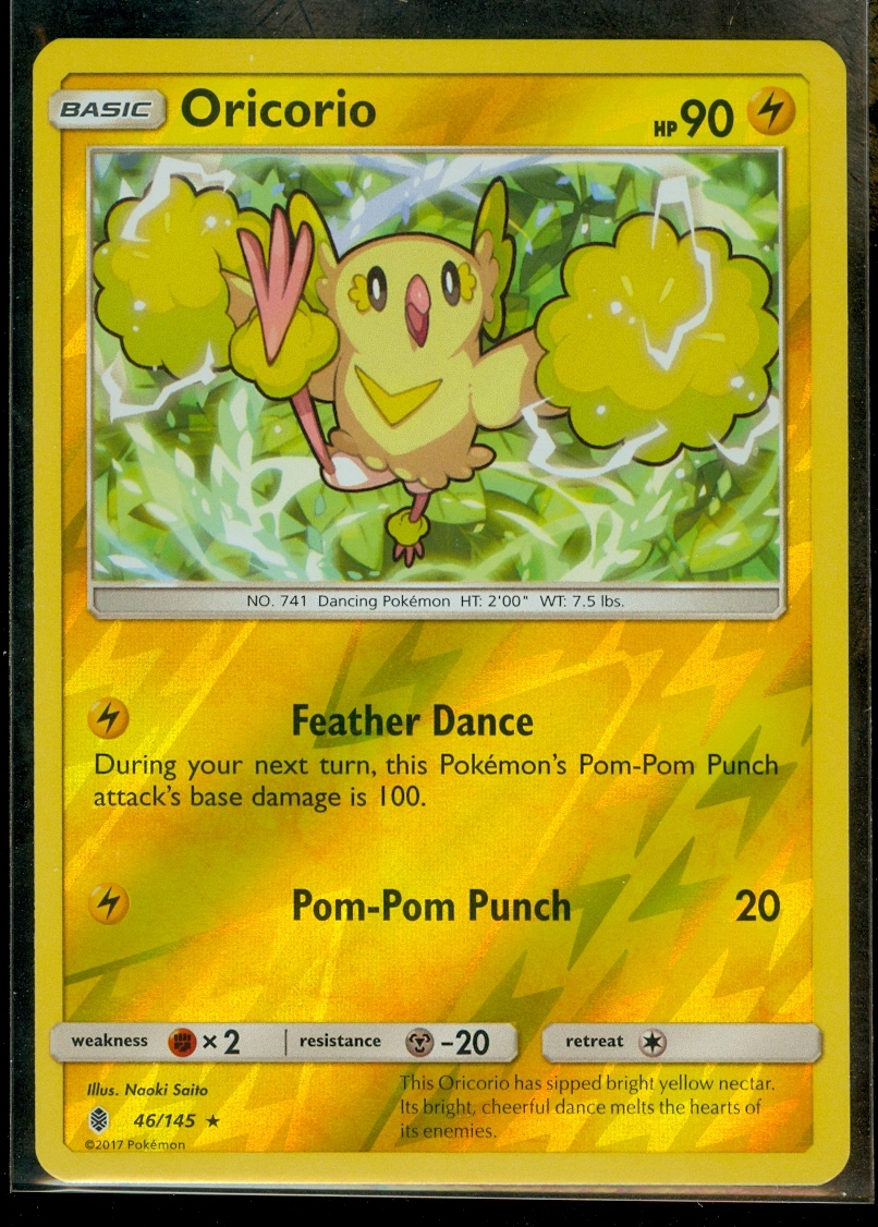 Pokemon ORICORIO 46/145 - Guardians Rising RARE Rev Holo - MINT