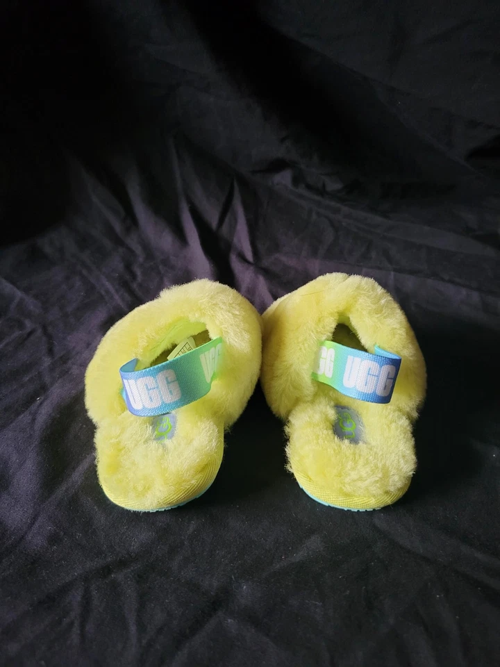 Fluff Yeah Slide Sandals Lime Green Infant Size 9 (NWOB) - Image 3 of 4