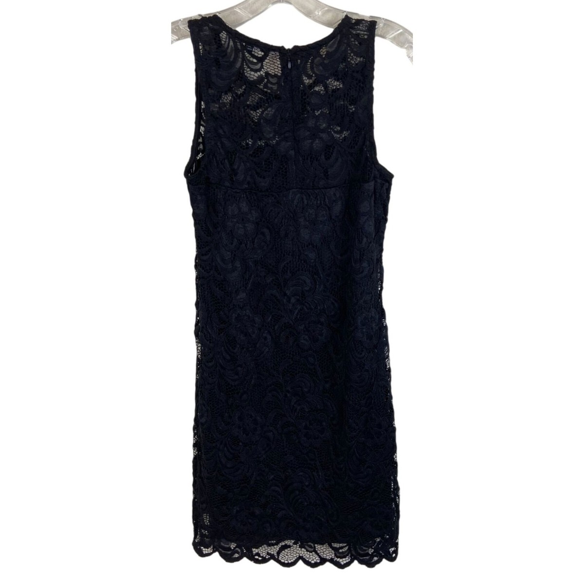 Ambiance Lace Dress Black Sleeve Less Fitted Lined Prom Cocktail Medium |  eBay