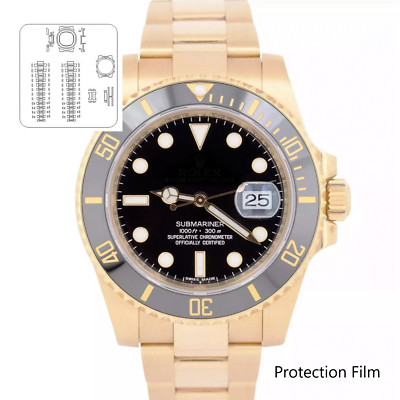 Rolex Submariner Date (NOT the Watch) 40mm Clear Film FULL Protection 1x Unit
