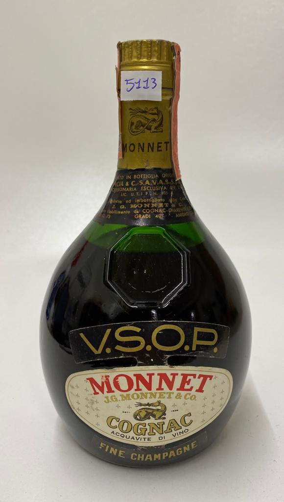 Vintage Bottle - J.G. Monnet Cognac Acquavite di Vino Fine Champagne 40.0° 0,73