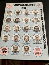 WEYMOTH FC OFFICAL FOOTBALL PROGRAMME -TERRAS / SCARBOROUGH 1980/81