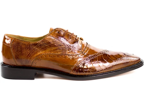 Belvedere Shoes Nino Antique Camel Genuine Ostrich Soft Leather Eel Leg 0B4