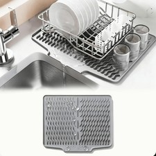 Silicone Sink Mat for Kitchen Countertops Kitchen Utensil Heat-Resistant Mat ...