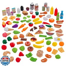 KidKraft 115-Piece Deluxe Tasty Treats Pretend Play Food Set, Pla