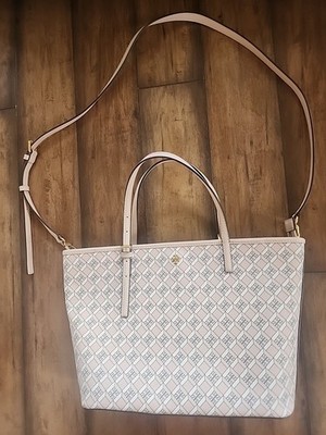 Tory Burch McGraw Tote Women's Ivory Leather, Size Large