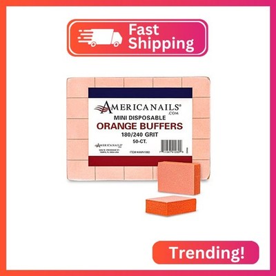 Americanails Mini Orange Buffers - (180/240 Grit) - Professional Salon Quality B