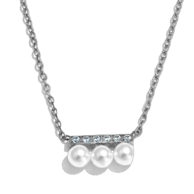 [iroha mode] Necklace, Metal Hypoallergenic Sterling Silver S925 Zirconia CZ Dia