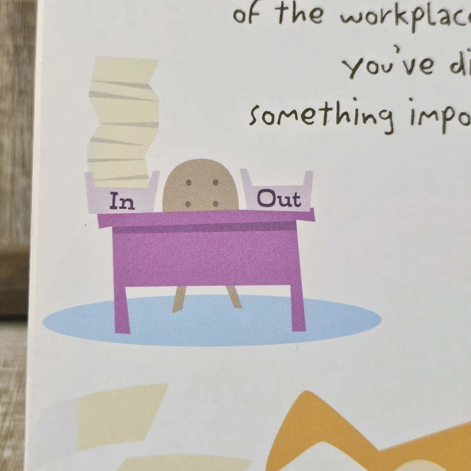 Leanin Tree Retirement Greeting Card Dog Cartoon Congratulations Blue Purple - Image 4 of 4