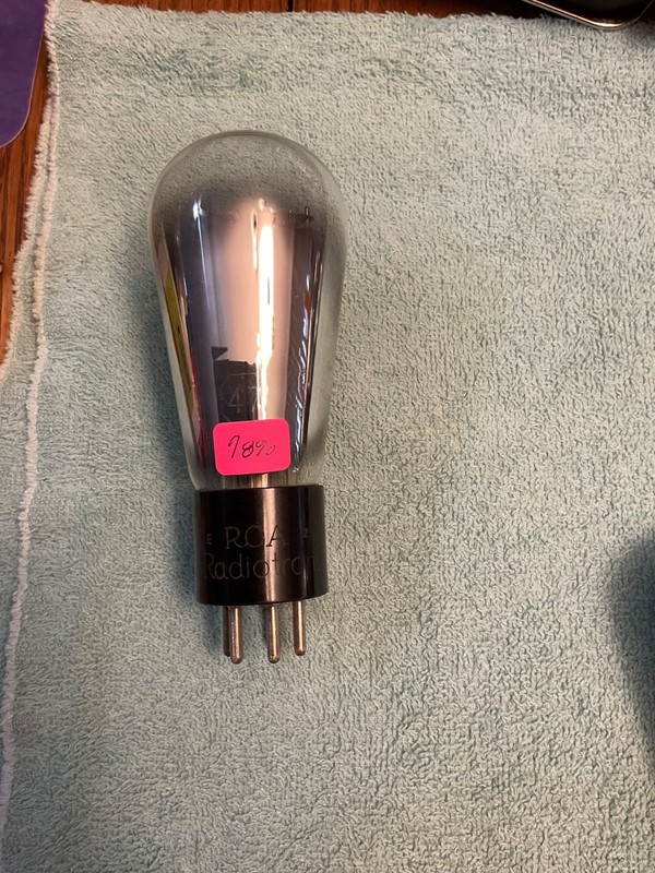 RCA Victor Type 47 Vacuum Tube Black Plate  calibrated Knight 600B tester