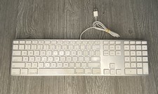 Genuine Apple Aluminum Wired USB Keyboard MB110LL A Model A1243 White Silver