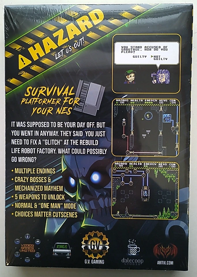 NES - Hazard: Let Us Out - G.V. Gaming  2025 - CIB Factory Sealed - New - Image 3 of 4