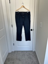 Chico s Women s So Slimming Girlfriend Straight Leg Jeans Blue 16R