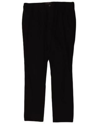 Marks & Spencer Herren Slim Chino Hose W36 L33 Schwarz Baumwolle AF01