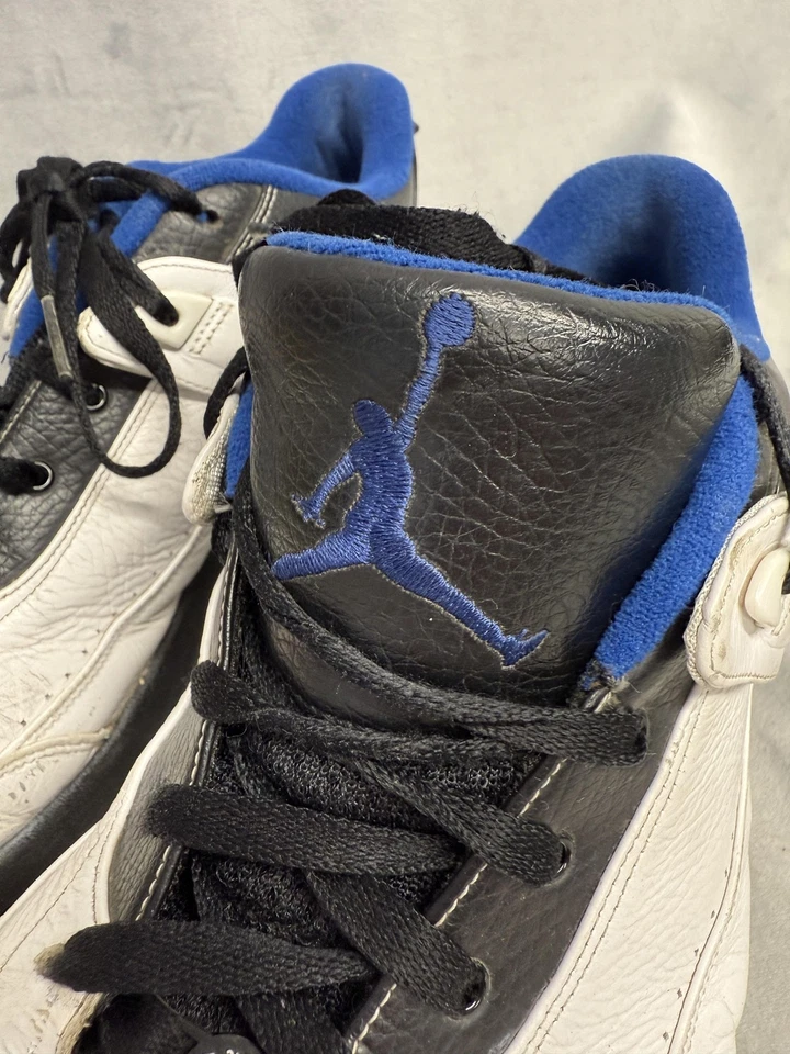 Jordan 317770-109 Zapatos Para Hombre Talla 13 Blanco Negro Azul Retro Tenis de Baloncesto Foto 4 de 4