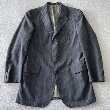 VINTAGE Polo University Club Blazer Mens 39R Ralph Lauren Sport Coat Preppy Grey