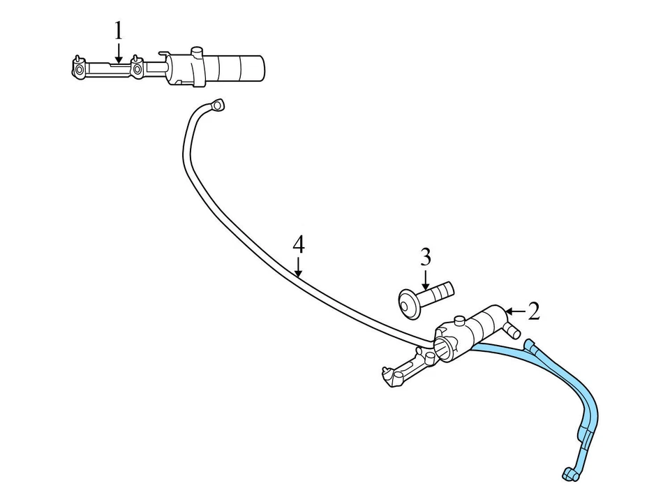 2014 MERCEDES-BENZ CLS63 AMG S - Headlight Washer HOSE / LINE 2128600092 - Image 3 of 4
