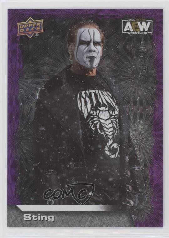 2022 Upper Deck AEW All Elite Wrestling Purple Pyro /199 Sting #76 2zq
